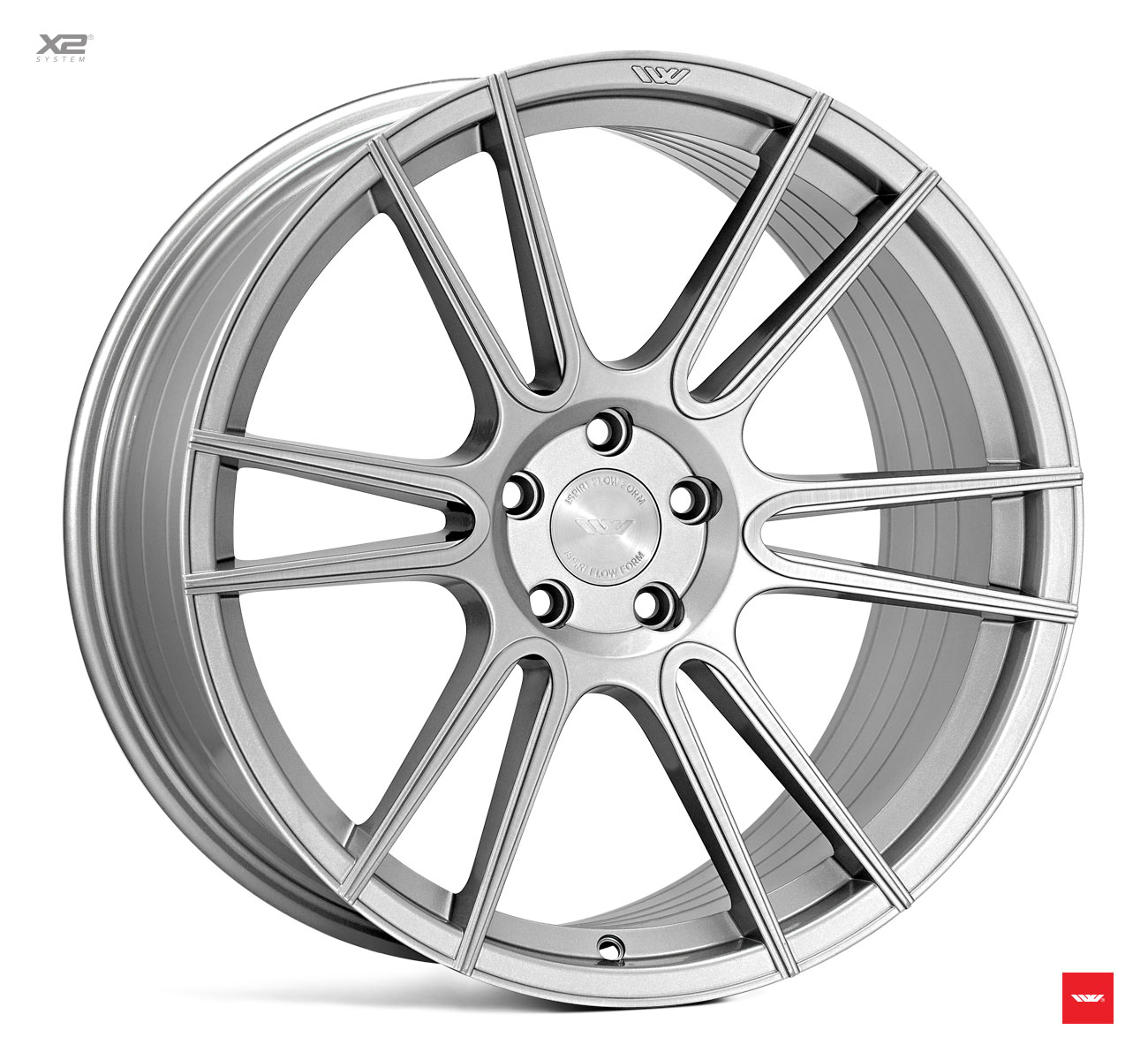 NEW 20  ISPIRI FFR7 TWIN CURVED 6 SPOKE ALLOY WHEELS IN PURE SILVER BRUSHED  WIDER 10  REAR 5x120